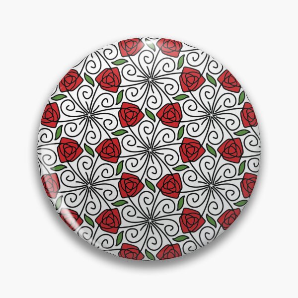 Item preview, Intricate Red Rose Floral Tessellation Pattern designed and sold by Sasitee.