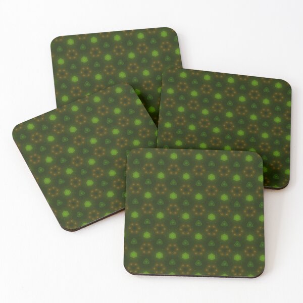 Item preview, Green Geometric Floral Seamless Pattern designed and sold by IntelliMindDesigns.