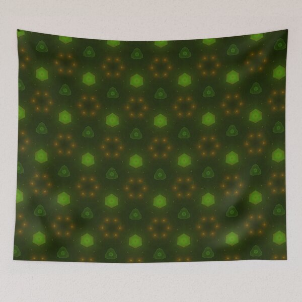 Item preview, Green Geometric Floral Seamless Pattern designed and sold by IntelliMindDesigns.