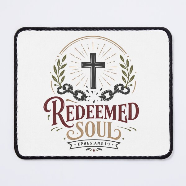 Item preview, Redeemed Soul Christian Cross – Ephesians 1:7 Bible Verse designed and sold by stylishdzign.
