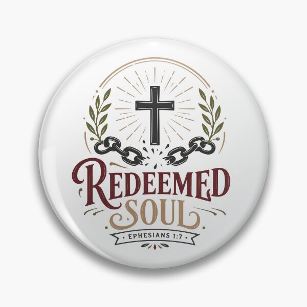 Item preview, Redeemed Soul Christian Cross – Ephesians 1:7 Bible Verse designed and sold by stylishdzign.