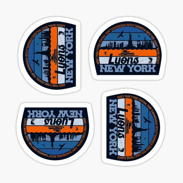 Item preview, Lyons New York Sunset Retro Vintage Local Pride Logo designed and sold by CRHPOD20.