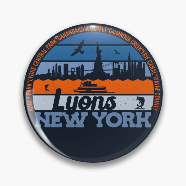 Item preview, Lyons New York Sunset Retro Vintage Local Pride Logo designed and sold by CRHPOD20.