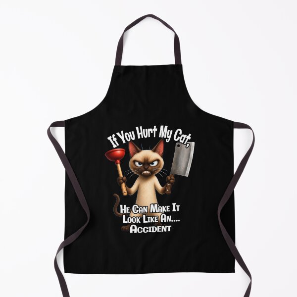 Item preview, If You Hurt My Cat, He Can Make It Look Like an Accident | Funny Angry Cat | Dark Humor Cat Lover T-Shirt & Sticker designed and sold by A-T-H.