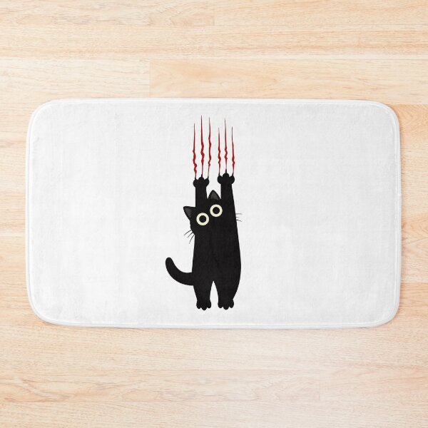 Item preview, Hanging Black Cat – Red Claw Marks Minimalist Design designed and sold by RedHDesign.