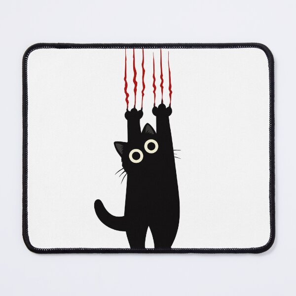 Item preview, Hanging Black Cat – Red Claw Marks Minimalist Design designed and sold by RedHDesign.