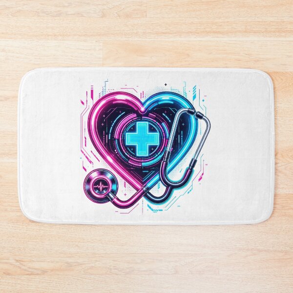 Item preview, Neon Holographic Cyberpunk Medical Heart designed and sold by teemix.