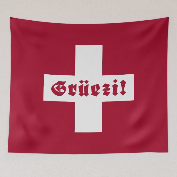 Item preview, Grüezi (Switzerland / Swiss Greeting / Fraktur / Swiss German) designed and sold by MrFaulbaum.