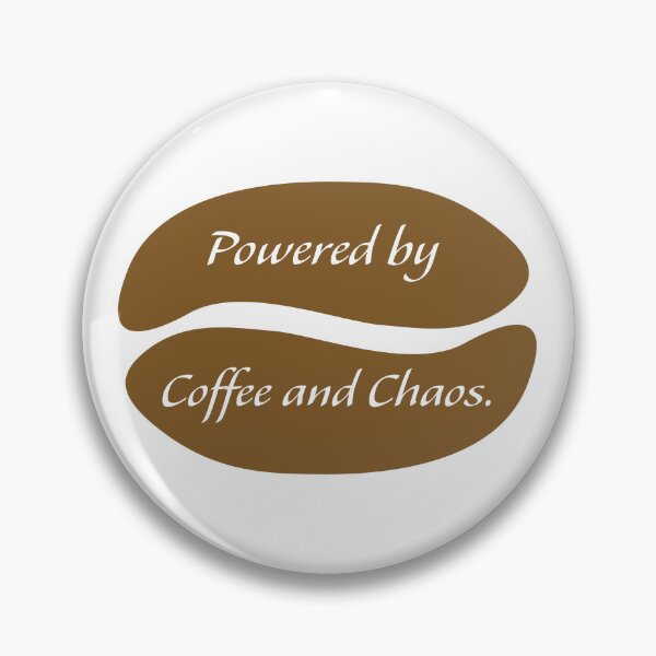 Item preview, Powered by Coffee and Chaos Funny Coffee Bean Typography Quote designed and sold by Akkhay.