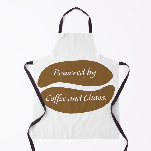 Item preview, Powered by Coffee and Chaos Funny Coffee Bean Typography Quote designed and sold by Akkhay.