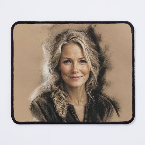 Item preview, Charcoal and Pastel Portrait of a Nordic Woman 2 designed and sold by Lucia Amaris Art.