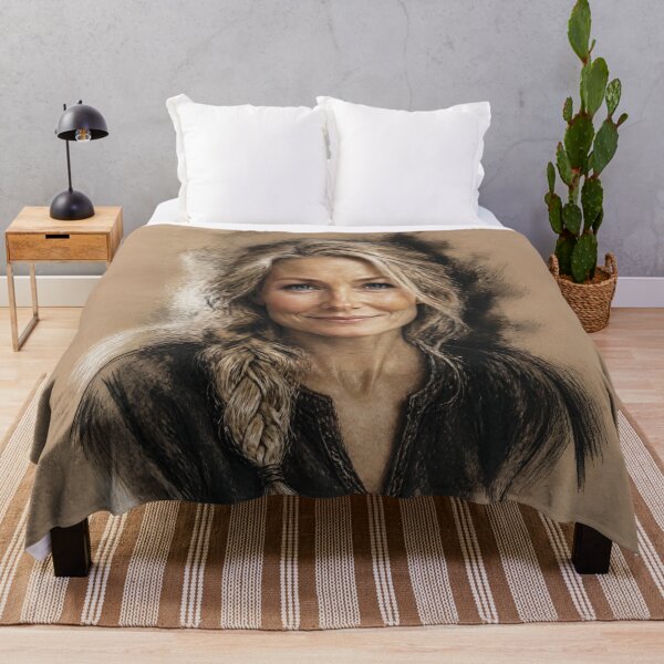 Item preview, Charcoal and Pastel Portrait of a Nordic Woman 2 designed and sold by Lucia Amaris Art.