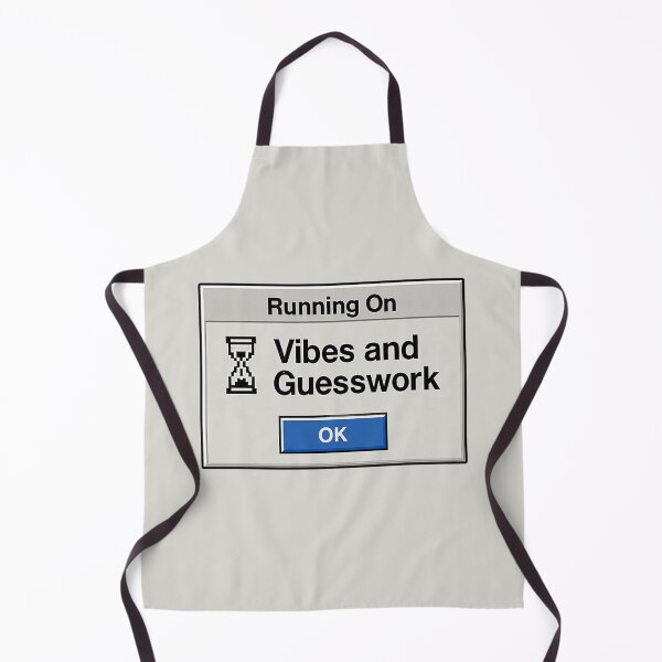 Item preview, Running on Vibes and Guesswork – Retro Status Humor designed and sold by Mad Factory Designs.