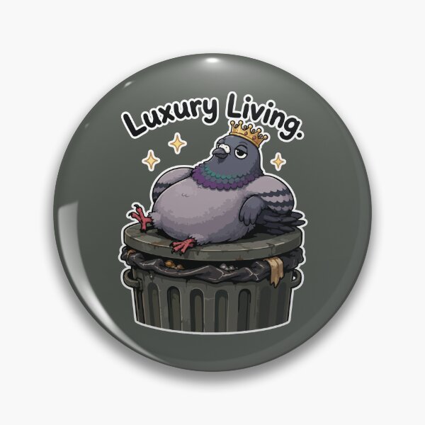Item preview, Funny Pigeon Sticker – Luxury Living Cartoon Bird designed and sold by SimplePoDesign.