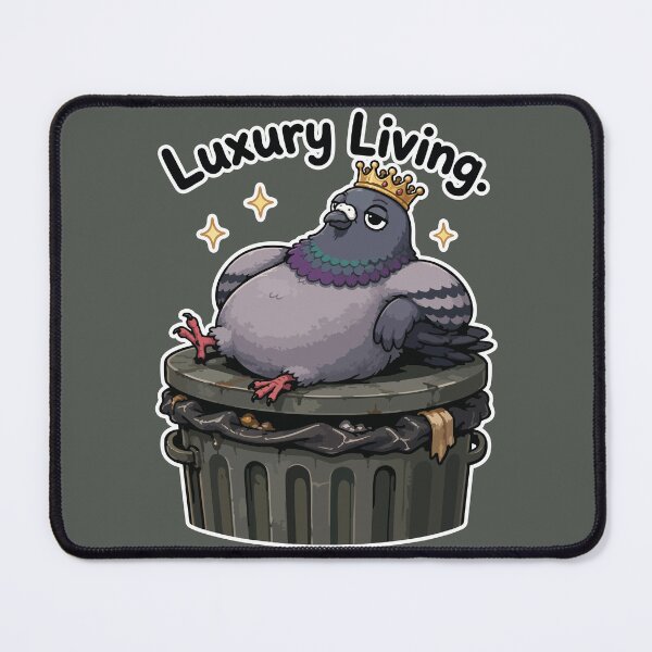 Item preview, Funny Pigeon Sticker – Luxury Living Cartoon Bird designed and sold by SimplePoDesign.