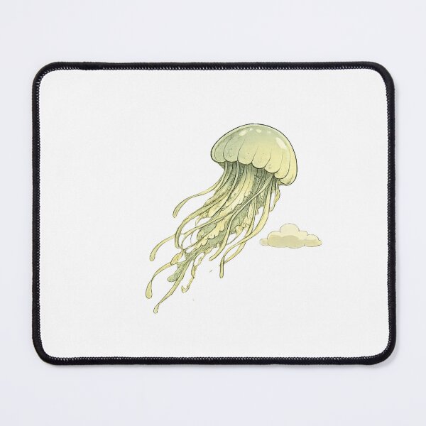 Item preview, Floating Jellyfish in the Clouds | Dreamy Sky Jellyfish | Whimsical Fantasy Minimalist Illustration | Cute Celestial Art designed and sold by Velnox.co.