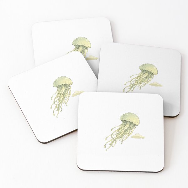 Item preview, Floating Jellyfish in the Clouds | Dreamy Sky Jellyfish | Whimsical Fantasy Minimalist Illustration | Cute Celestial Art designed and sold by Velnox.co.