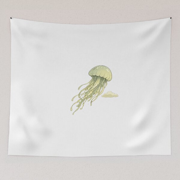 Item preview, Floating Jellyfish in the Clouds | Dreamy Sky Jellyfish | Whimsical Fantasy Minimalist Illustration | Cute Celestial Art designed and sold by Velnox.co.