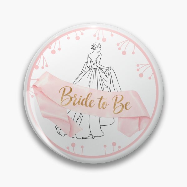 Item preview, Elegant Pink Ribbon Bride to Be Floral Logo designed and sold by busesplace.