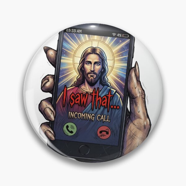 Item preview, Jesus I Saw That Incoming Call Funny Christian Meme Design designed and sold by LOVEARTDESIGN.