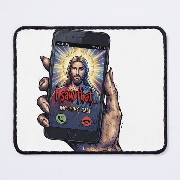 Item preview, Jesus I Saw That Incoming Call Funny Christian Meme Design designed and sold by LOVEARTDESIGN.