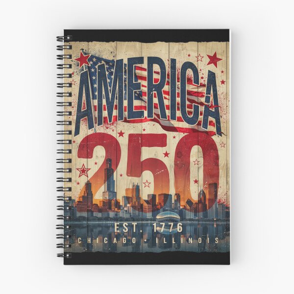 Item preview, America 250 Chicago Windy City T-Shirt | Patriotic Skyline 1776-2026 Semiquincentennial Tee v1 designed and sold by DarylWelsh2024.