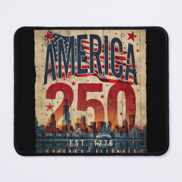 Item preview, America 250 Chicago Windy City T-Shirt | Patriotic Skyline 1776-2026 Semiquincentennial Tee v1 designed and sold by DarylWelsh2024.