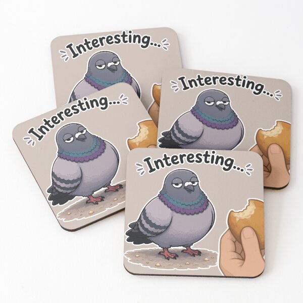 Item preview, Funny Pigeon Sticker – Interesting... Cartoon Bird designed and sold by SimplePoDesign.