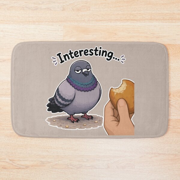 Item preview, Funny Pigeon Sticker – Interesting... Cartoon Bird designed and sold by SimplePoDesign.