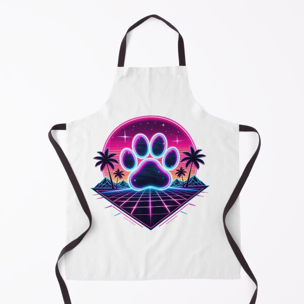 Item preview, Neon Vaporwave Retro Dog Paw designed and sold by teemix.