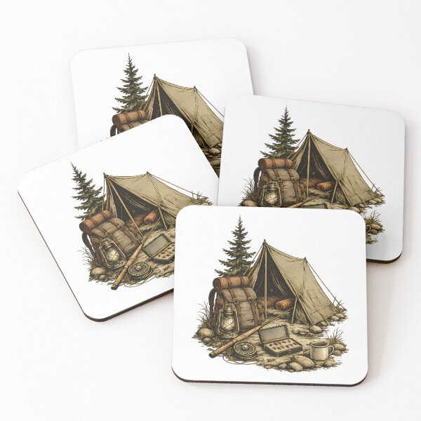 Item preview, minimal fly fishing camp designed and sold by Daily Quirk.
