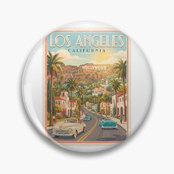 Item preview, Los Angeles California Hollywood Vintage Travel   designed and sold by TeeARTHY.