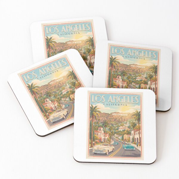 Item preview, Los Angeles California Hollywood Vintage Travel   designed and sold by TeeARTHY.
