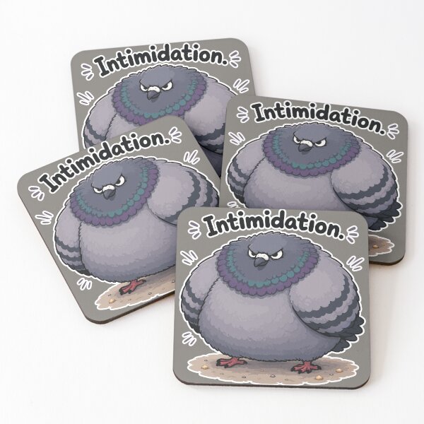 Item preview, Funny Pigeon Sticker – Intimidation Cartoon Bird designed and sold by SimplePoDesign.