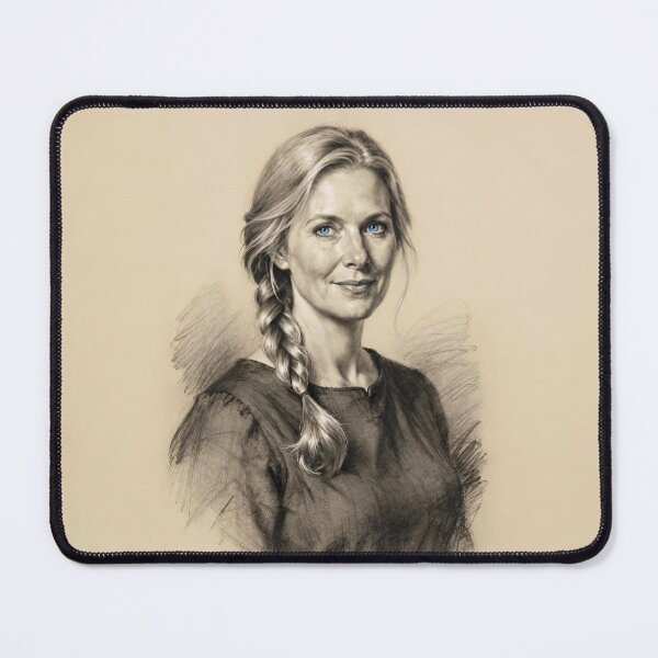 Item preview, Charcoal and Pastel Portrait of a Nordic Woman 3 designed and sold by Lucia Amaris Art.