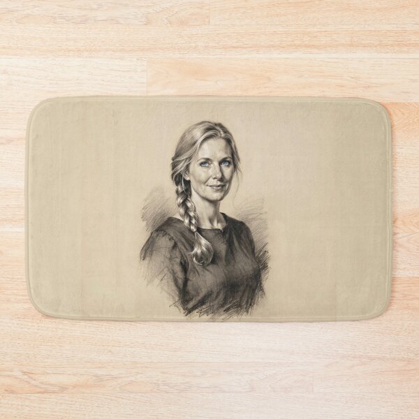 Item preview, Charcoal and Pastel Portrait of a Nordic Woman 3 designed and sold by Lucia Amaris Art.