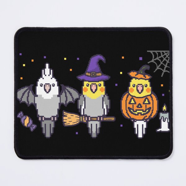 Item preview, Halloween Pixel Birbs Pixelated Cockatiel 8-bit Parrots designed and sold by FandomizedRose.