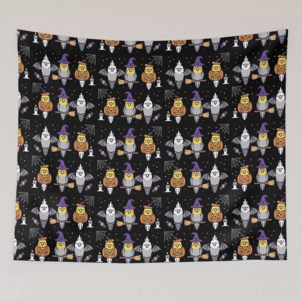 Item preview, Halloween Pixel Birbs Pixelated Cockatiel 8-bit Parrots designed and sold by FandomizedRose.