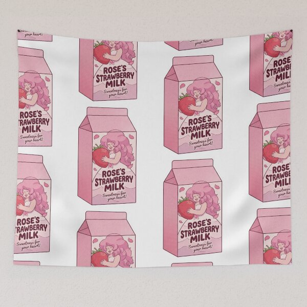Item preview, Rose Quartz Strawberry Milk - Cute Kawaii Food Packaging designed and sold by 0Zetgest.