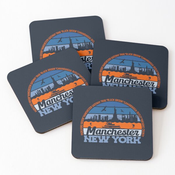 Item preview, Manchester New York Sunset Retro Vintage Local Pride Logo designed and sold by CRHPOD20.