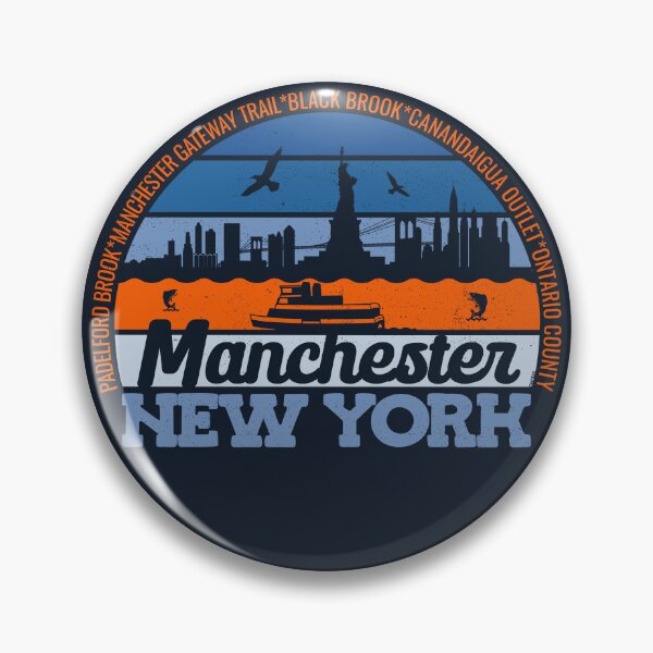 Item preview, Manchester New York Sunset Retro Vintage Local Pride Logo designed and sold by CRHPOD20.