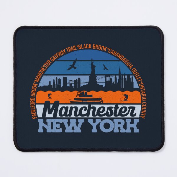 Item preview, Manchester New York Sunset Retro Vintage Local Pride Logo designed and sold by CRHPOD20.