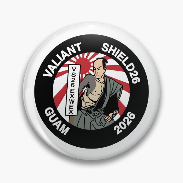 Artikelvorschau, US-Militärabzeichen „Valiant Shield 26 Guam Samurai Exercise Patch“ entworfen und verkauft von CharlieDesings.