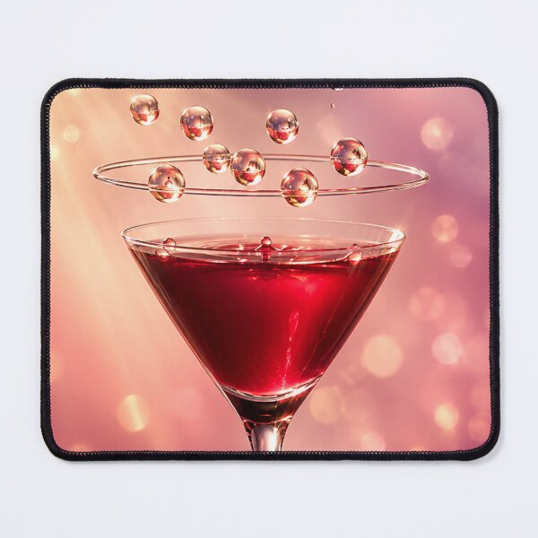 Item preview, Floating Crimson Martini – Elegant Cocktail Glass with Crystal Droplets designed and sold by Kimberly Palmer.