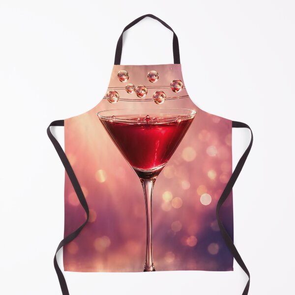 Item preview, Floating Crimson Martini – Elegant Cocktail Glass with Crystal Droplets designed and sold by Kimberly Palmer.