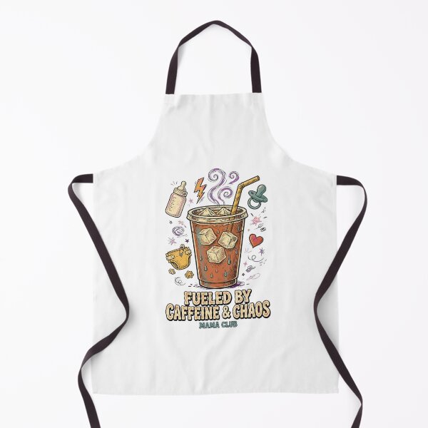 Item preview, Fueled By Caffeine And Chaos Mama Club Funny Iced Coffee Mom Life Retro designed and sold by Yellowriversss.
