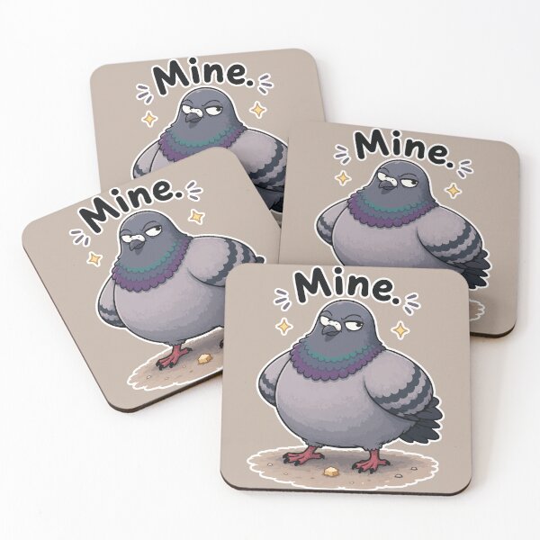 Item preview, Funny Pigeon Sticker – Mine Cartoon Bird designed and sold by SimplePoDesign.