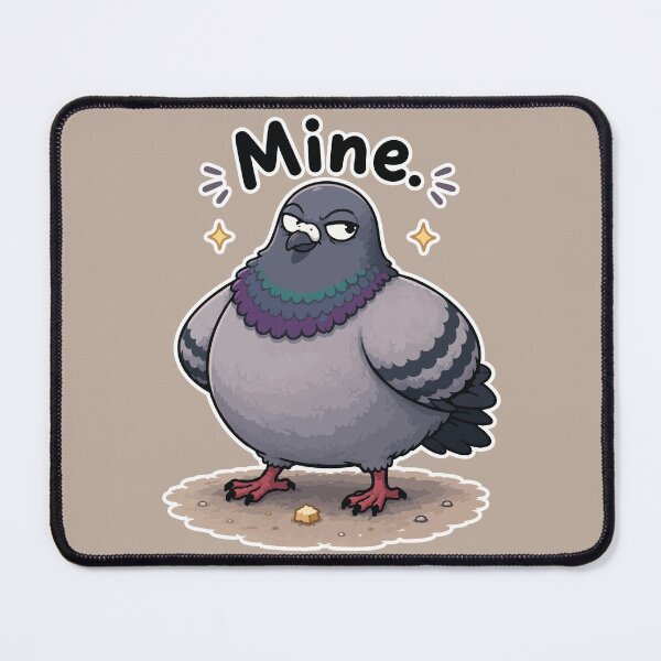Item preview, Funny Pigeon Sticker – Mine Cartoon Bird designed and sold by SimplePoDesign.