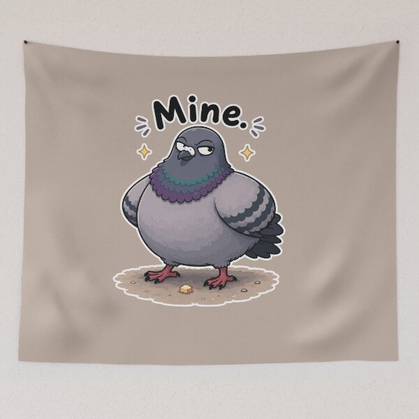Item preview, Funny Pigeon Sticker – Mine Cartoon Bird designed and sold by SimplePoDesign.
