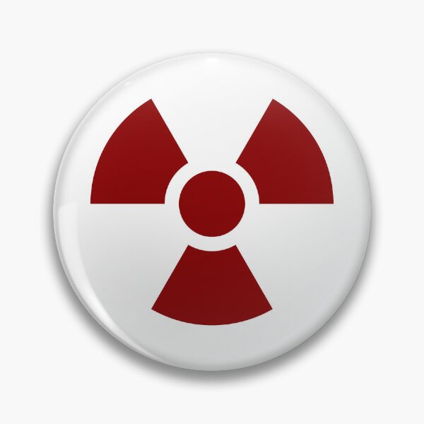Item preview, Dark Red Radioactive Warning sign symbol designed and sold by pattern-archive.